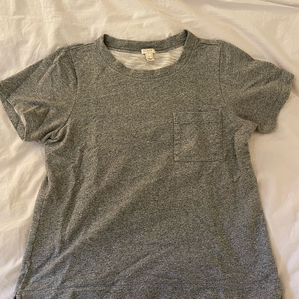 J. Crew Heather Gray Pocket Tee